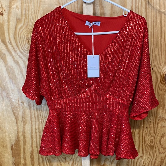 Grace Karin size M sequined top NWT - Picture 1 of 8